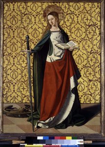 Back of altarpiece: St. Catherine of Alexandria by Josse (fl.1493 1508) Lieferinxe