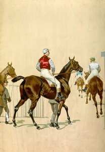 Horses and Jockeys, 20th century (illustration) by Josse Photo