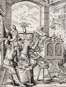 Goldsmith, reproduction of 16th century woodcut by Jost Amman by Jost (after) Amman