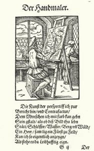 The Painter (engraving) by Jost (after) Amman
