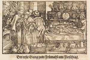 A New Cookbook by Marx Rumpolt. The First Illustrated German Cookbook, 1604 by Jost Amman