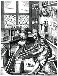 Bookbinders, 16th century by Jost Amman