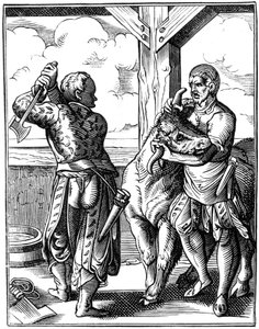 Butcher, 16th Century 1849 by Jost Amman