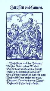 Harp and Lute Players by Jost Amman