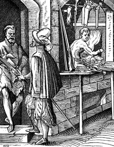 Harquebusier or hand-gun maker, c. 1559-1591 by Jost Amman