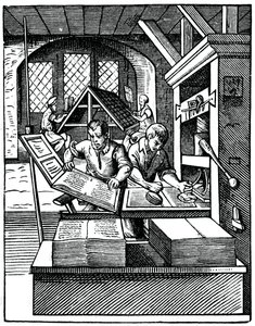 Printing Workshop, 16th Century by Jost Amman