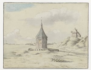 View of the City Fountain, Bergen op Zoom by Josua de Grave (possibly)