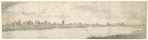 View of Kasteel Ooij, near Nijmegen, North Brabant by Josua de Grave