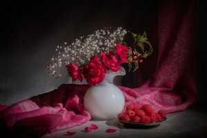 Red Roses and Raspberries by Joyce Guojun Ma