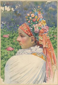 Slovak Bride by Joža Uprka