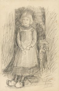 Girl Leaning Against a Tree