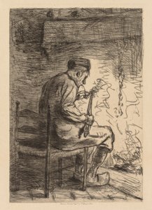The Smoker by Jozef Israëls