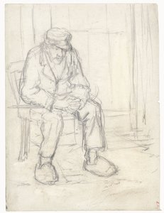 Sitting Old Farmer