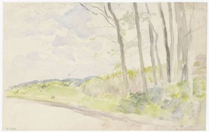 Group of Trees by a Road by Jozef Israëls