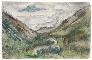 Valley with Vegetated Mountains