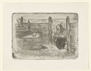 Children by the Pigsty by Jozef Israëls