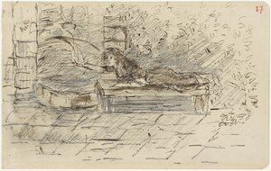 Reclining Woman by a Spring by Jozef Israëls