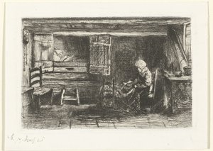 Two Figures in an Interior