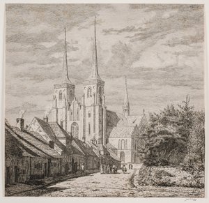 Roskilde Cathedral, Seen from the Southwest by Jørgen Roed
