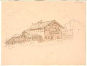 Farmhouse in Tyrol. St. Mary by Jørgen V. Sonne