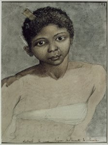Portrait of a Black Woman from the Mountains of Manila, Made During the Expedition to the Philippines of Malaspina by Juan Ravenet