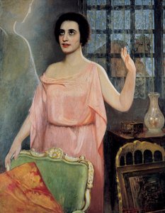 Portrait of Margarita Xirgu (1888-1969), in La Xirgu en Cristalline, by the Quinteros brothers
