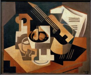 Guitar and Fruit Bowl by Juan Gris