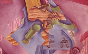Still life with violin and glass by Juan Gris