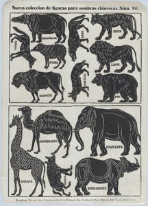 Sheet 10 of figures for Chinese shadow puppets by Juan Llorens