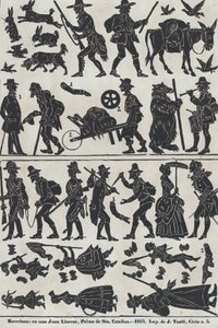 Sheet 2 of figures for Chinese shadow puppets