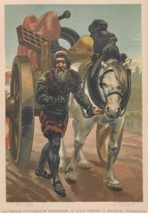 Johannes Gutenberg Leaves Strasbourg, from: La ciencia y sus hombres, 1879 by Juan Planella y Rodríguez