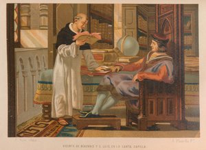 Vincent of Beauvais and Saint Louis. From: La ciencia y sus hombres, 1879 by Juan Planella y Rodríguez