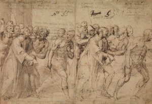 Study for Saint Stephen Being Led to His Martyrdom, 1566 by Juan de Juanes Juan de Juanes