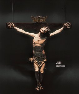 Crucifixion. Sculpture by Juan de Juni (1507-1577). Sculpture on Wood by Juan de Juni