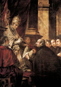 Saint Ignatius of Loyola Receiving the Bull of the Order of Jesuits from Pope Paul III by Juan de Valdes Leal