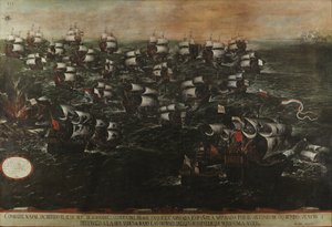 Naval Battle of Pernambuco or Abrojos (view III) by Juan de la Corte