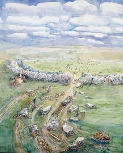 Avebury Henge Under Construction by Judith Dobie