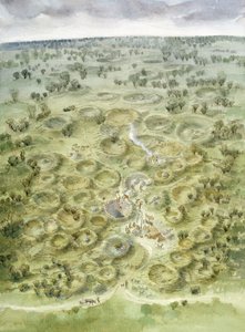 Grimes Graves c.2000 BC by Judith Dobie