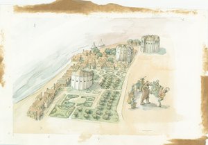Hope Theatre, Rose Theatre and Globe Theatre, Southwark, London, c1647