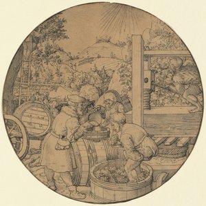 The Wine Harvest (September) by Jörg Breu the Elder