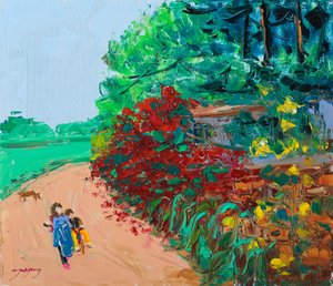Children on Country Road