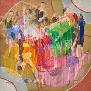 Dynamic Colorful Dancers