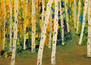Golden Birch Path