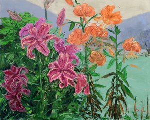 Pink Orange Garden Lilies by Jukyong Park