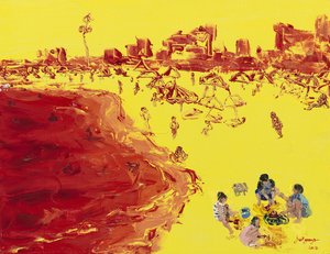 Red Beach Day by Jukyong Park