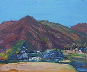 Serene Mountain Beach by Jukyong Park