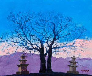 Serene Pagoda Landscape by Jukyong Park