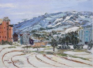 Snowy Urban Hillside by Jukyong Park