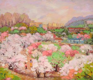 Spring Blossom Cityscape