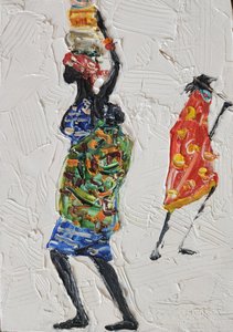 Vibrant African Figures by Jukyong Park